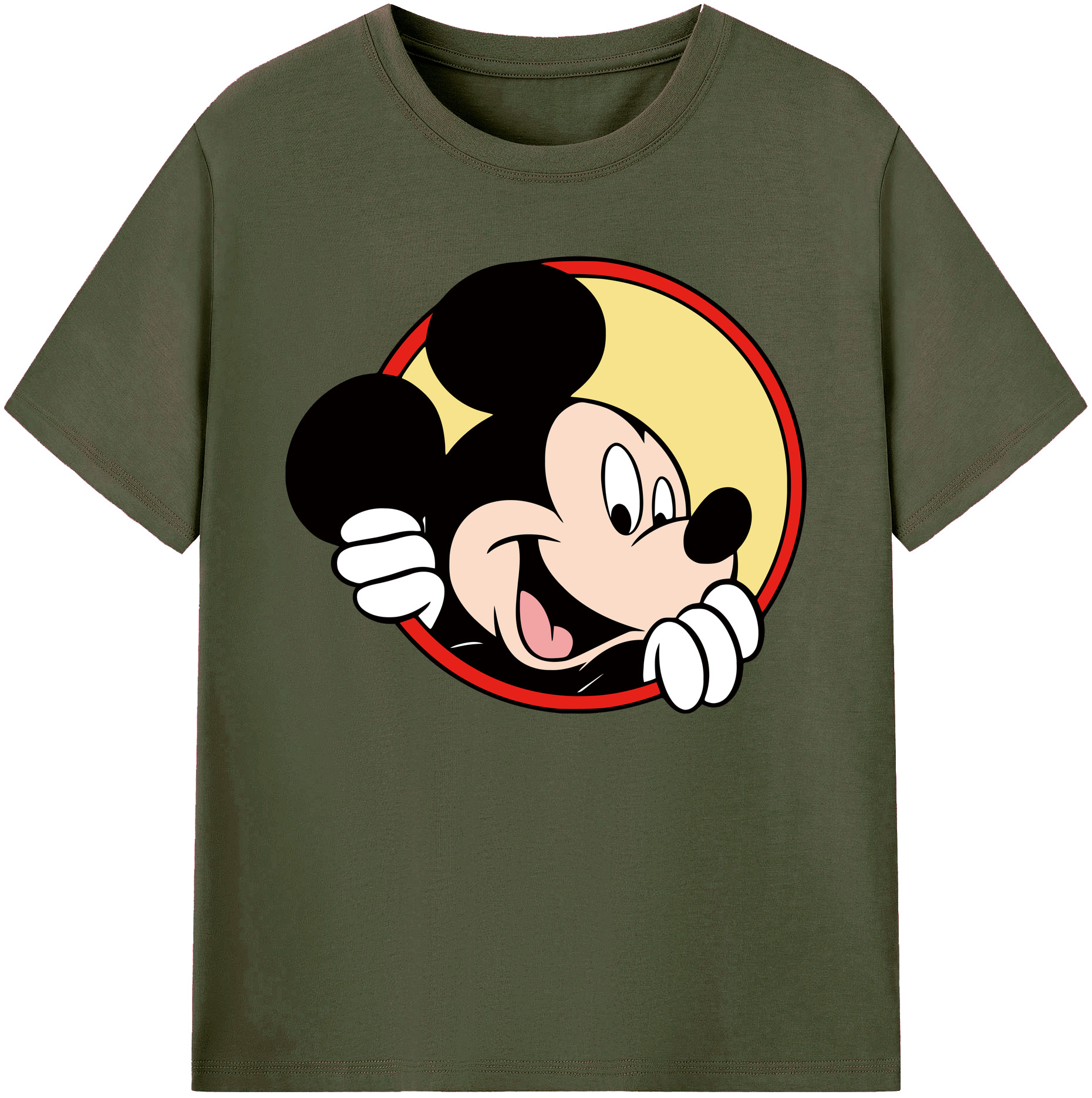 ミッキーマウス Mickey Mouse 綿100％ メンズ半袖Tシャツ｜肌触りやわらか＆通気性
